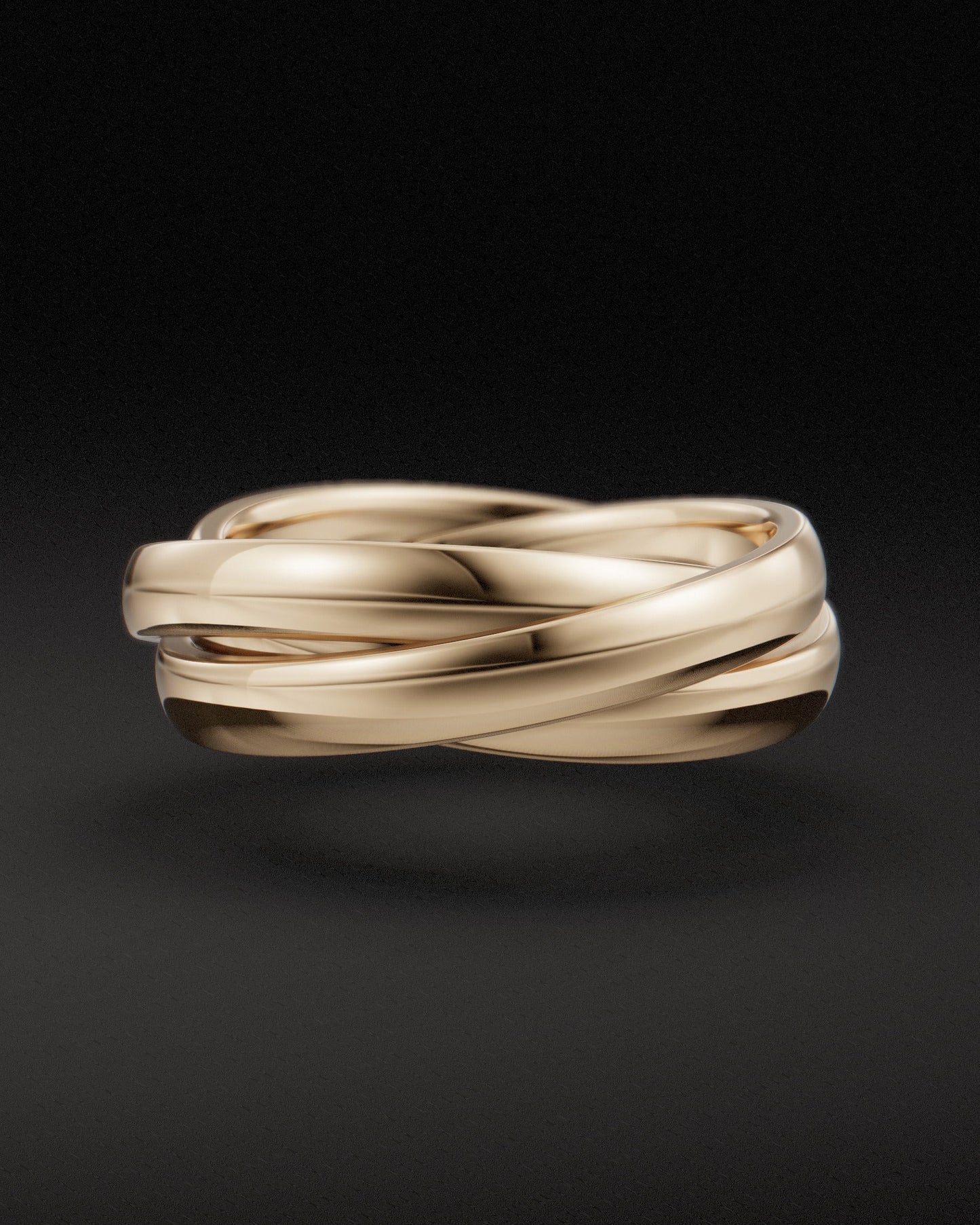 Anillo de bodas ruso - Un solo color - Oro de 9 quilates