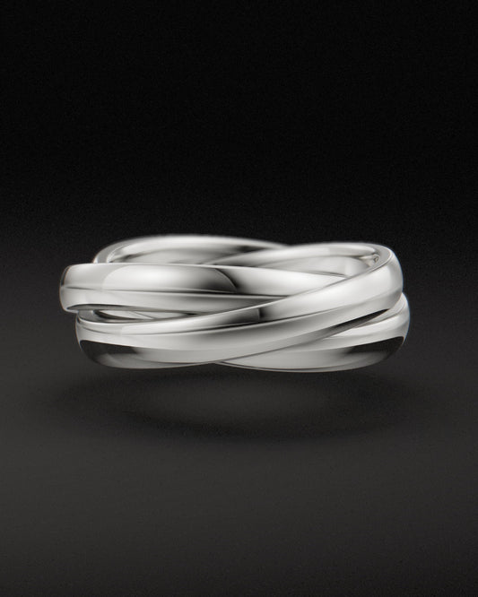 RUSSIAN WEDDING RING - 9ct White