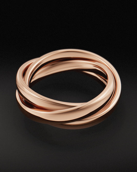 RUSSIAN WEDDING RING - 9ct Rose