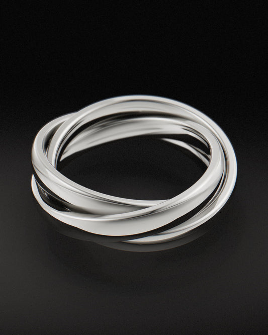 RUSSIAN WEDDING RING - 9ct White