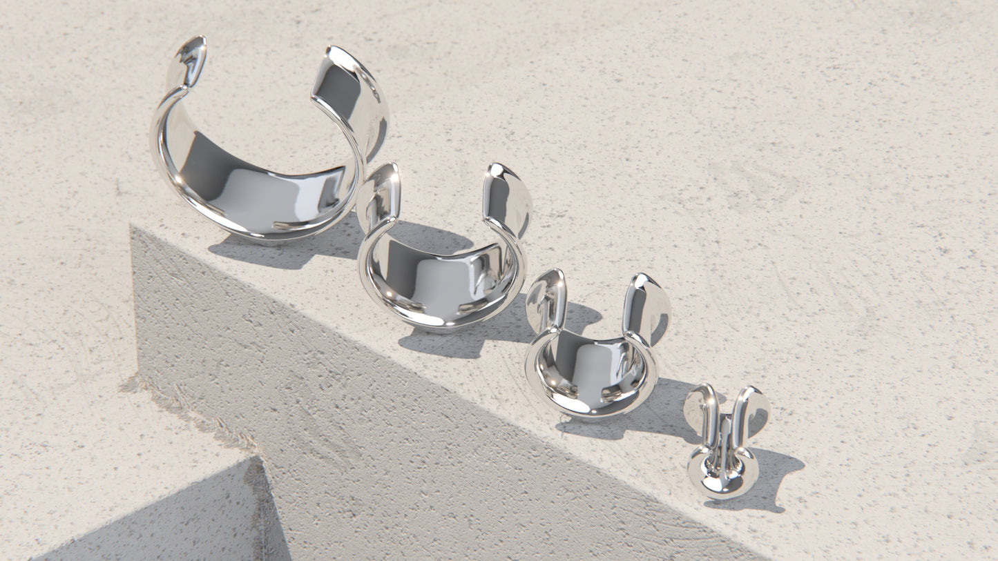 Saddle Ear Tunnels - Sterling Silver