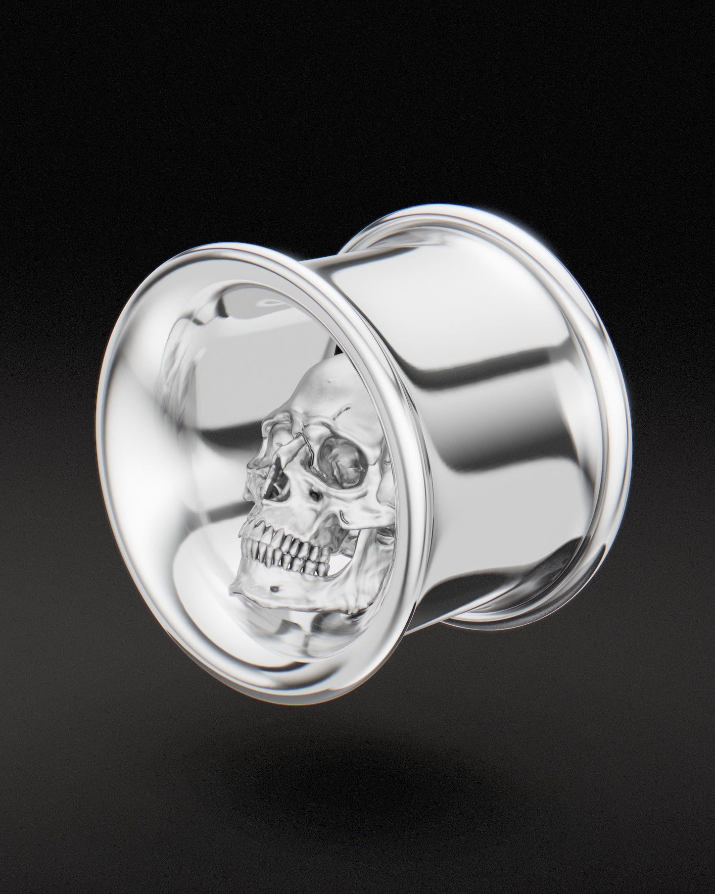 MEMENTO MORI EAR TUNNELS - Sterling Silver