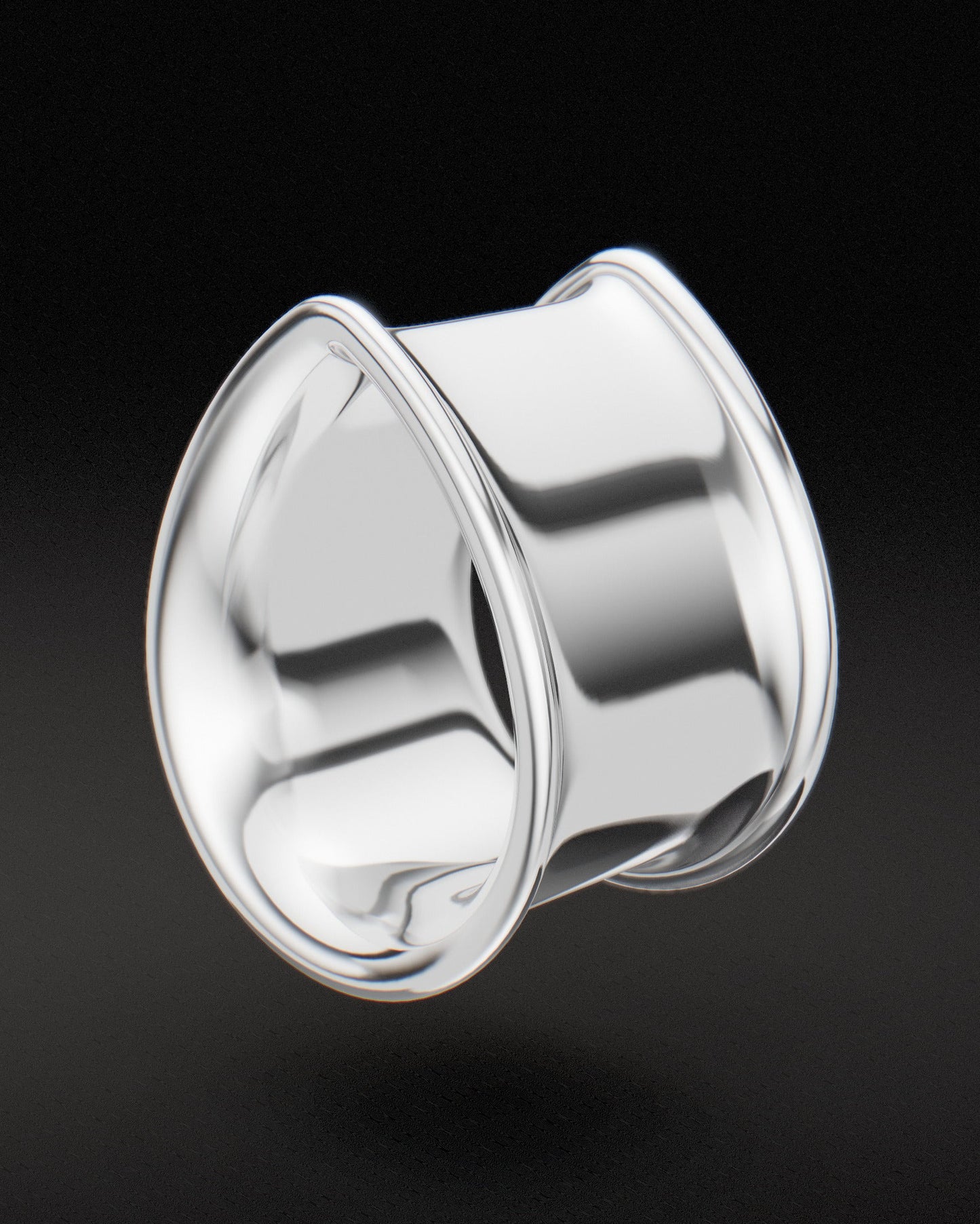 Túneles de oreja en forma de lágrima - Plata de ley 