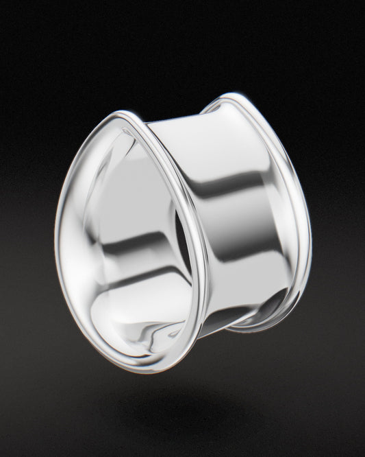 Túneles de oreja en forma de lágrima - Plata de ley 